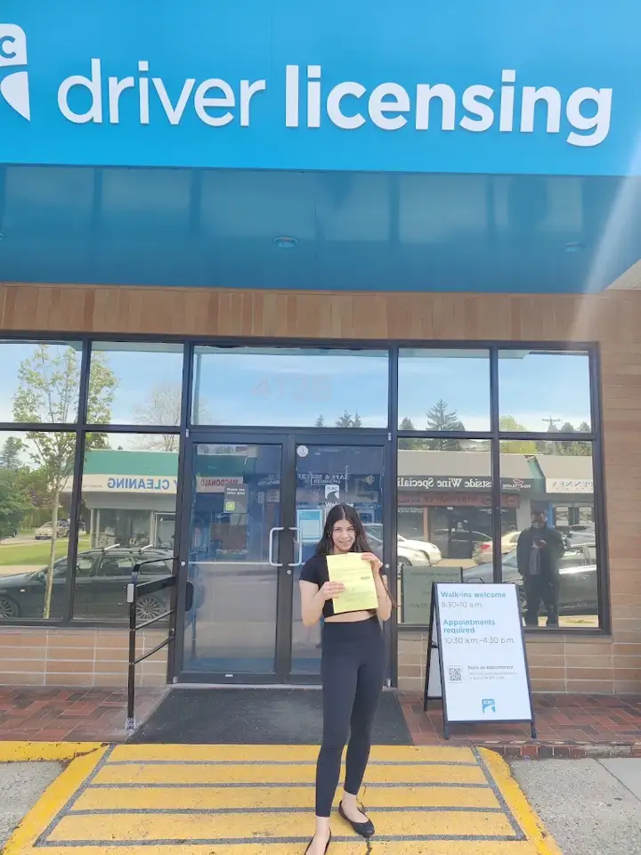 A Top Gear student outside ICBC driver licensing
